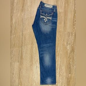 Excellent Condition Rock Revival Noelle Denim Jeans Sz 32 Short